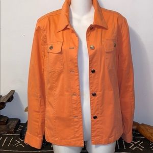 J.Jill Tangerine Jean Jacket